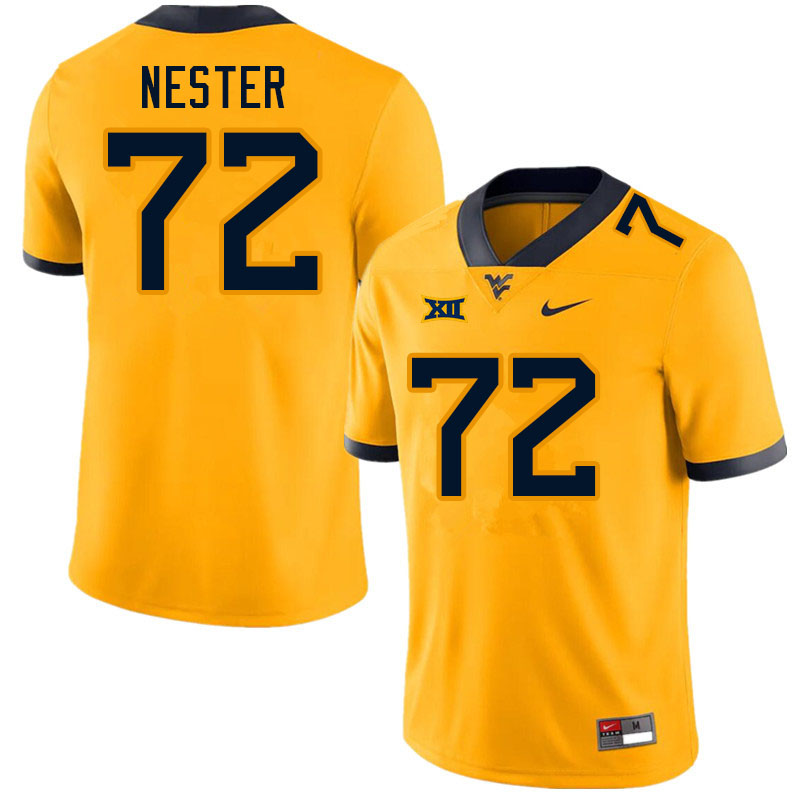 Men #72 Doug Nester West Virginia Mountaineers College Football Jerseys Sale-Gold - Click Image to Close
